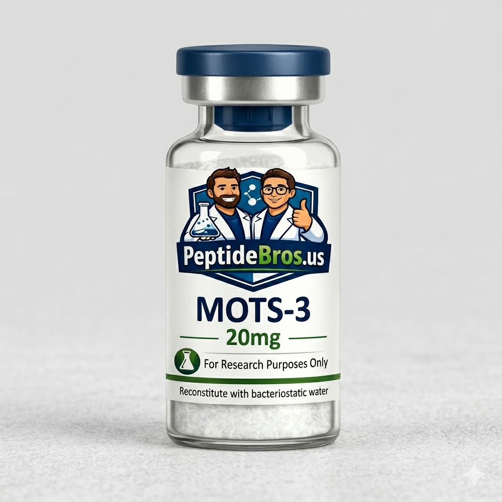 MOTS-C 10mg research peptide vial — PeptideBros