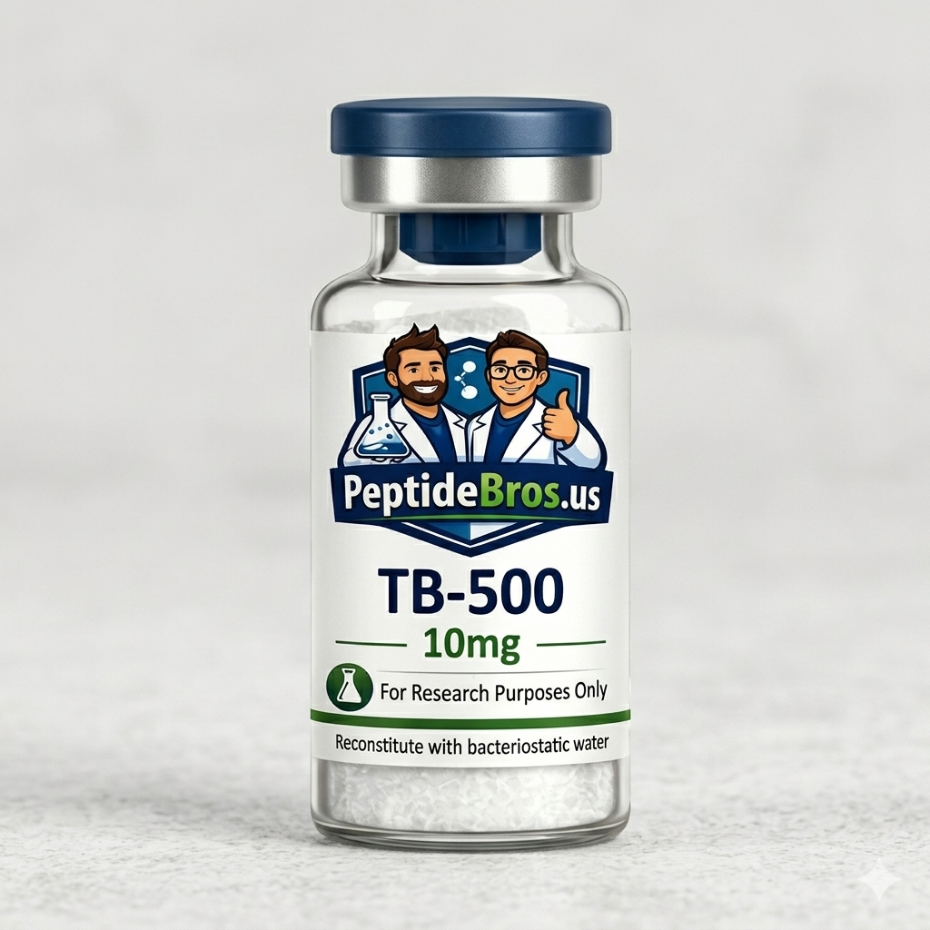 TB-500 10mg research peptide vial — PeptideBros